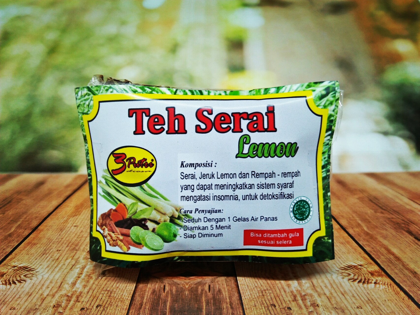 TEH SERAI LEMON 3 PUTRI (1 PACK ISI 10)